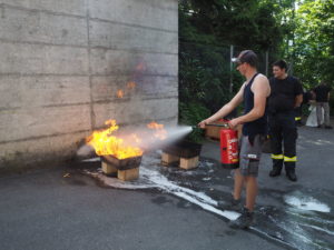 Mitarbeiterschulung Feuerwehrübung Juni 2019